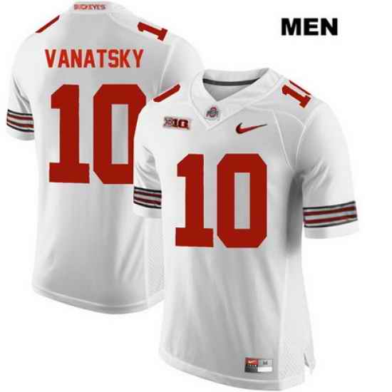 Daniel Vanatsky Ohio State Buckeyes Authentic Mens Nike Stitched  10 White College Football Jersey Jersey